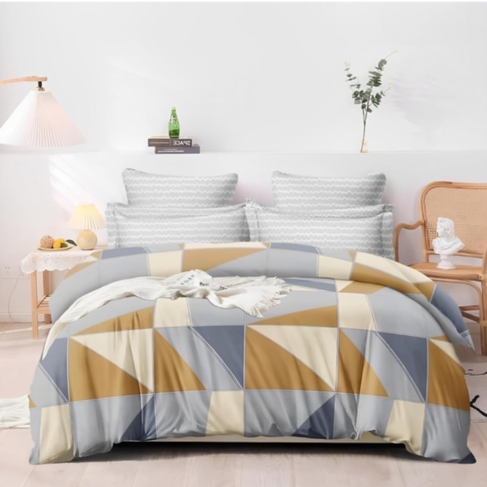 Microfiber All‎ Weather Reversible Queen Comforter Ivory Floral Blossom Print